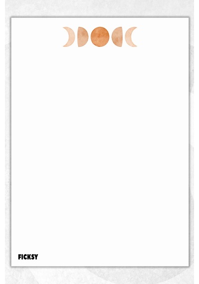 A5 Bloknot Çizgisiz Defter - 50 Yaprak - Memopad - Notepad - Not Defteri - Not Kağıdı Bej Bej