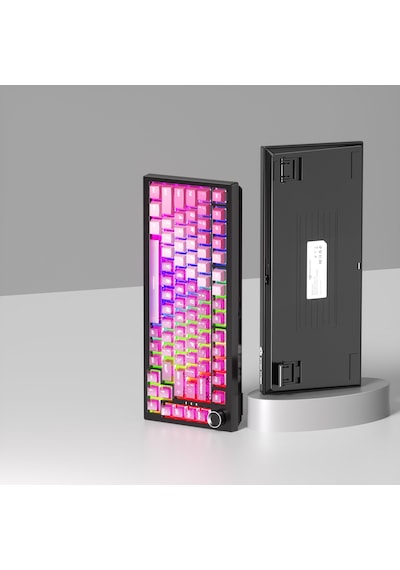 Mekanik Klavye Keycaps Rgb Şeffaf Gaming Pbt Tuş Takımı Pembe