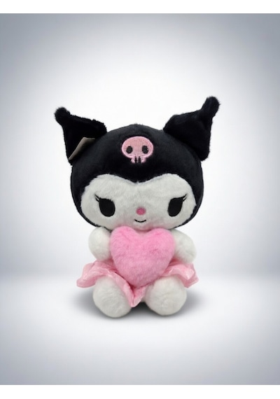 Kalp Tutan Kuromi Peluş Oyuncak Sanrio 30cm Peluş Oyuncak Melodi Kuromii Hellokityy Çok Renkli