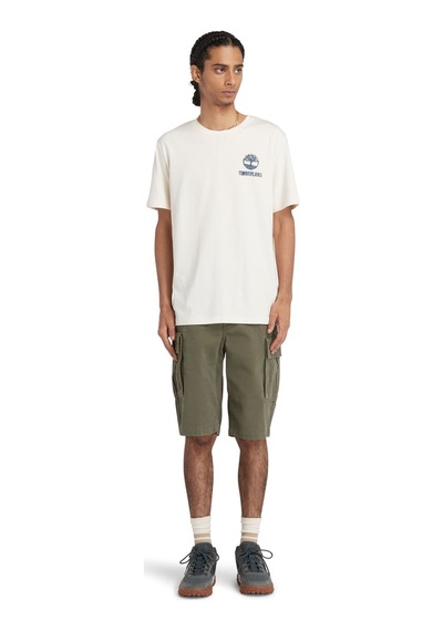 Timberland Short Sleeve Back Logo Graphic Tee Erkek T-shirt Tb0a5v7kcr31 Yeşil