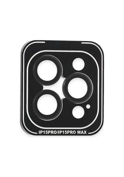 İphone 15 Pro Max Pvd Metal Kamera Lens - Siyah Diğer