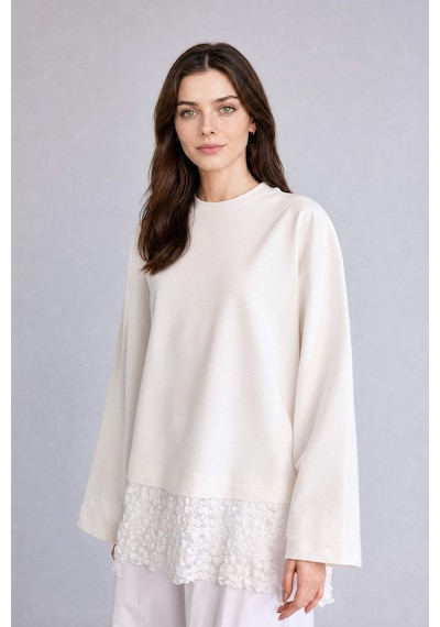 Defacto Loose Fıt Uzun Kollu Ecru Tunik H4443ax26sper105 Ekru-er105