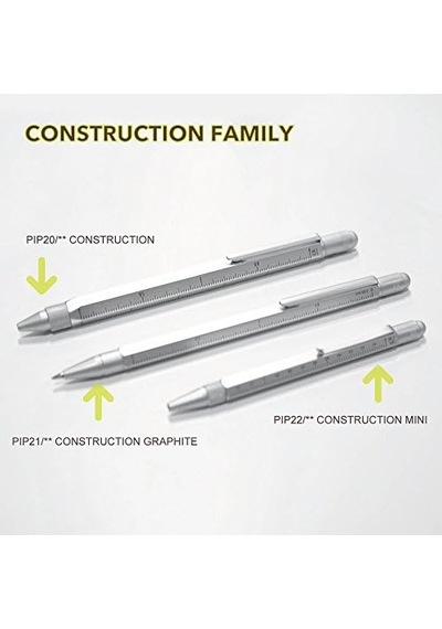Troika Pip22si Pip22si Construction Sytlus Mini Tükenmez Kalem Gümüş -