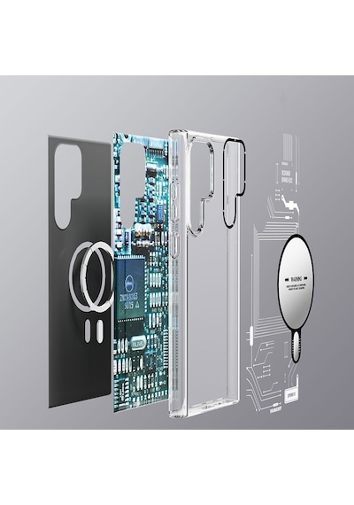 Galaxy S23 Ultra Kılıf Magsafe Şarj Özellikli YoungKit Technology Serisi Kapak