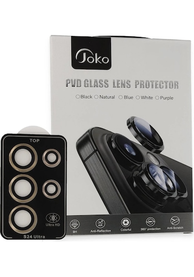 Joko - 867 - Samsung Galaxy Uyumlu S23 Ultra Pvd Metal Kamera Lens - Glblseme - - Gold