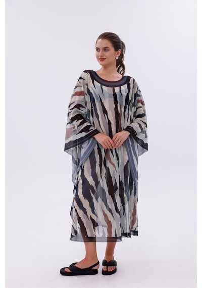 Tarzını Seç Kimono Pareo - Tesettür Pareo - Bodrum Model 240x135 Cm Çok Renkli
