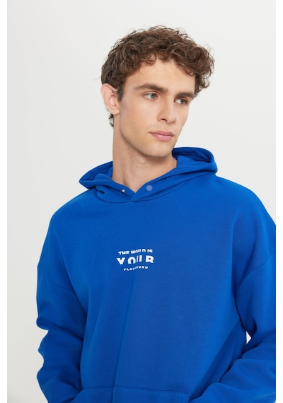 AC&Co / Altınyıldız Classics Erkek Mavı Oversize Fit Bol Kesim Kapüşonlu İçi Polarlı Pamuklu Sweatshirt Mavi AC&Co / Altınyıldız Classics Erkek Mavı Oversize Fit Bol Kesim Kapüşonlu İçi Polarlı Pamuklu Sweatshirt Mavi