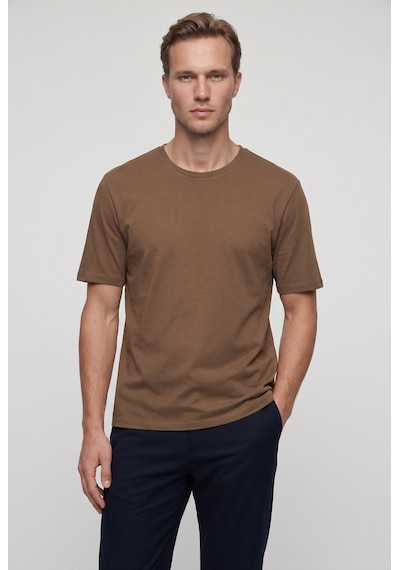 D'S Damat Ds Damat Slim Fit Karamel Bisiklet Yaka %100 Pamuklu Nefes Alabilen T-shirt 4hc141996753m Krm
