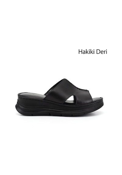 Gönderi(R) Gönderi R Kadın Siyah Dolgu Taban Hakiki Deri Terlik Dyza65145871