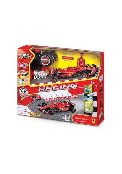 1/41 Die-cast Ferrari Sf-24 Uzaktan Kumandalı Araba Ve Pist Seti Renkli