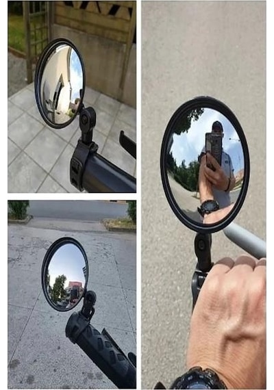 Xbyc 4016 Geniş Açılı Bisiklet Scooter Aynası Yuvarlak Geniş Açılı Dikiz Ayna