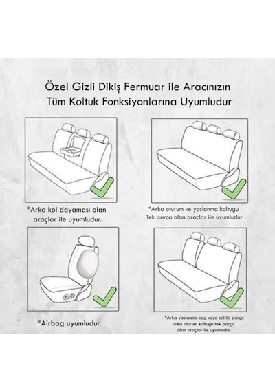 Corolla Koltuk Minder Ortopedik Cepli Araç Ve Kılıf Seti Tam Uyumlu,antrasit Renk,konforlu Tasarım