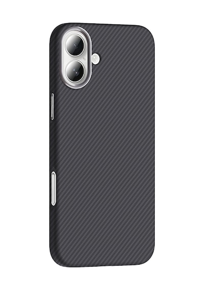 Apple Uyumlu iPhone 16 Plus Kılıf Kablosuz Şarj Özellikli Karbon Fiber Görünümlü Gros Kapak