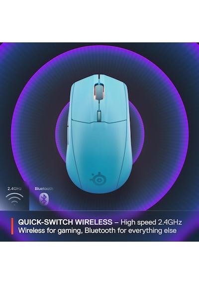 Steelseries Rival 3 Wireless Gen 2 Gaming Mouse - 2.4ghz Ve Bluetooth Bağlantı - Mavi Rival 3