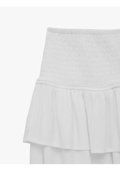 Koton Gipeli Viskon Crinkle Katlı Mini Etek Beyaz 6sal70017ıw