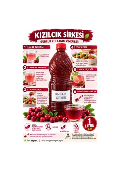Kızılcık Sirkesi 1 Lt.