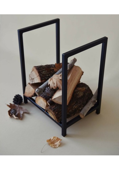 Metal Şömine Odunluk Dekoratif Minimalist Odunluk