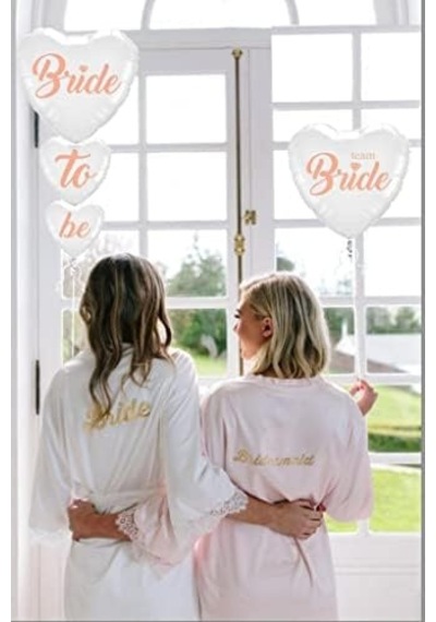 Bride To Be Beyaz Kalp Folyo Balon Set 256