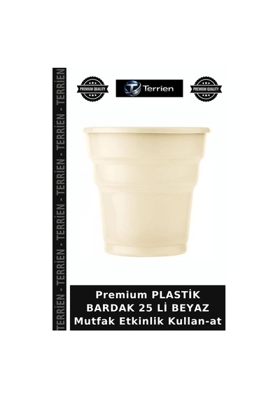 Premium Plastik Bardak 25 Li Beyaz Mutfak Etkinlik Kullan-at Diğer