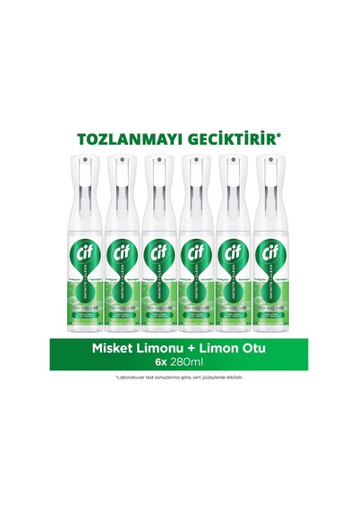 Infinite Clean Doğal Probiyotikli Anti Toz Yedek Şişe İçin Misket Limonu & Limon Otu 280 Ml X6 6'lı Set