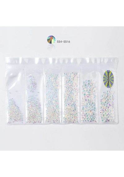 Alya Simin Nail Art Swarovski Tırnak Süsleme Taşı 6 Farklı Boy Hologram