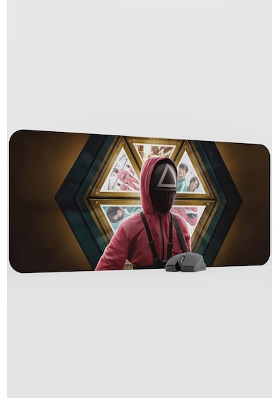 Squid Game V1 90x40 Xxl Gaming Kauçuk Kaymaz Taban Mouse Pad Fare Altlığı
