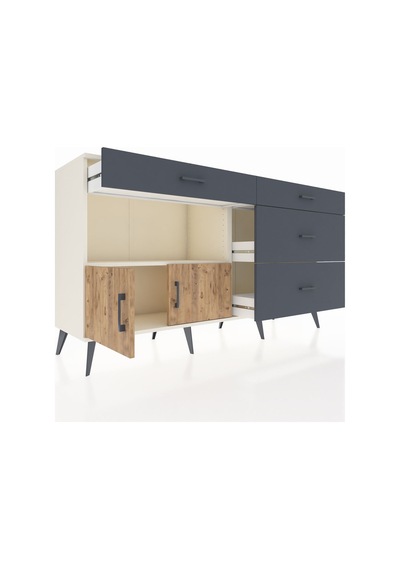 Hyperion Konsol Tek Raflı 4 Çekmeceli 2 Kapaklı 176x44x99 Aytaşı- Aytaşı-çam/antrasit Hyperion Konsol Tek Raflı 4 Çekmeceli 2 Kapaklı 176x44x99 Aytaşı- Aytaşı-çam/antrasit