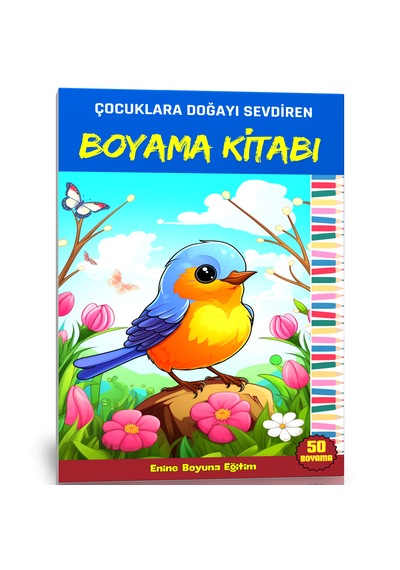 Çocuklara Doğayı Sevdiren Boyama Kitabı Afiş Hediyeli