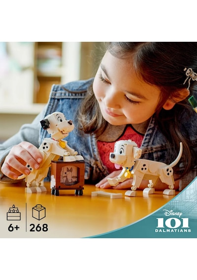 LEGO® ǀ Disney Lucky ve Penny 101 Dalmaçyalı Köpek Yavruları 43271 - 6 Yaş ve Üzeri Çocuklar için Yaratıcı Oyuncak Yapım Seti (268 Parça)