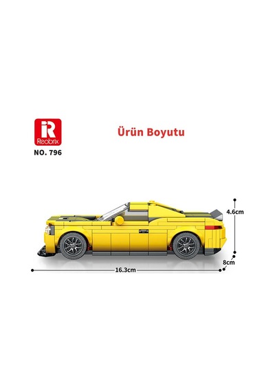 Reobrix Creator 796 Dodge Srt Hellcat Spor Araba Yaratıcı Yapı Blok Seti Building Blocks - 336 Parça