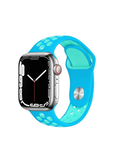 Watch 9-8-7-6-5-4-3-se / 38-40-41 Mm Uyumlu Delikli Silikon Spor Kordon