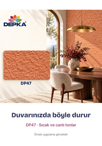 Depka Pamuk Sıva Dp47 2 Kg 7-8 M² İpek Sıva Alternatifi Isı Ve Ses Yalıtımlı Dekoratif Sıva