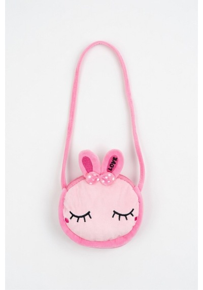 Mollycrush Sevimli Pembe Tavşan Kulaklı Peluş Çocuk Cüzdan Yumuşak Şirin Aksesuar Çanta