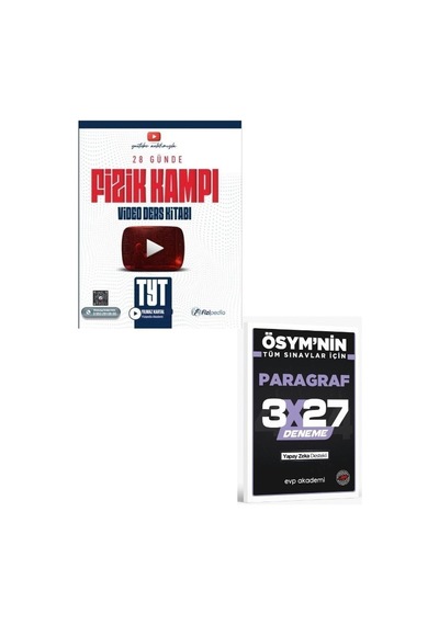 2027 Fizipedia 2027 Tyt Fizik 28 Günde Video Ders Kitabı+ Evp Akademi Paragraf