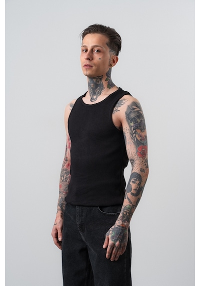 Respire Erkek Tank Top Atlet Siyah