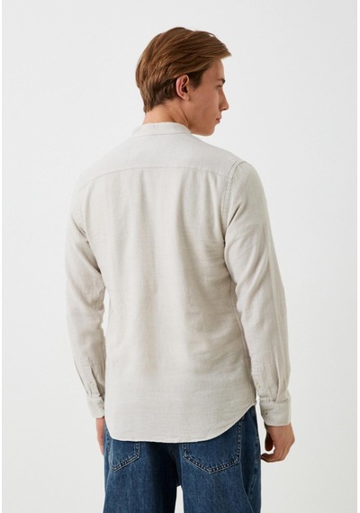 Erkek Gömlek Uzun Kol Camel Slim Fit Hakim Yaka Ncs Jeans 7114 Camel