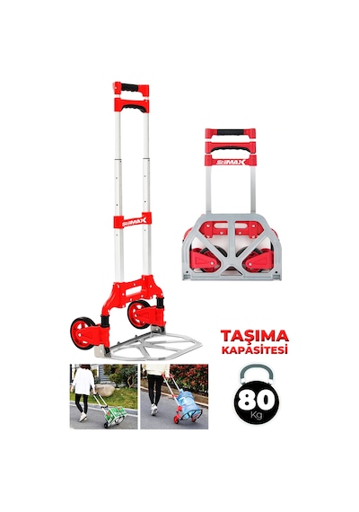 Stilmax FT80EB 80Kg Teleskopik Katlanır Koli Taşıma Arabası 80Kg