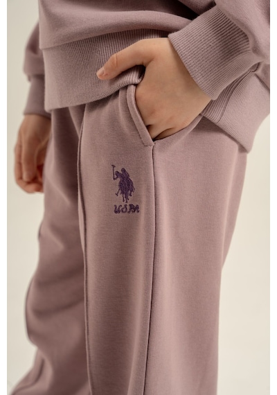 U.S. Polo Assn. Kız Çocuk Baskılı Mavi Uzun Kol Eşofman Takımı Us2731-c-v1 Us2731-c-v1