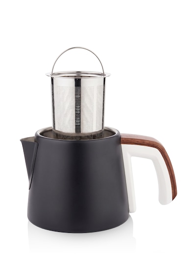 Egetürk Teadem Style Ahşap Görünümlü Çay Makinesi Çaycı 2000w 1.7l Kettle 1.2l Demlik 304 Çelik Gövde Siyah