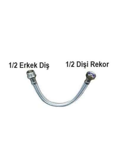 30 Cm 1/2 1/2 Nipelli Flex Bağlantı Hortumu