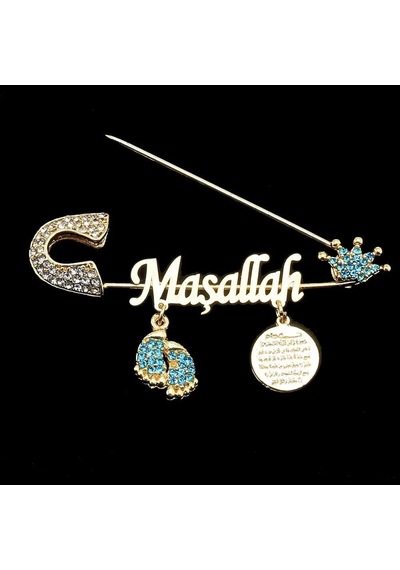 Sahiaksesuar Maşallah Yazılı Bebek Yaka Iğnesi 09