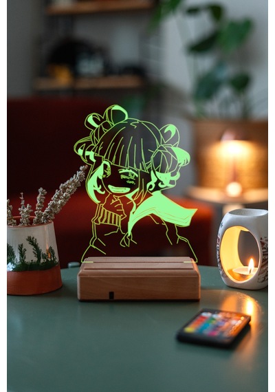 Himiko Toga - My Hero Academia 16 Renk Anime Gece Lambası