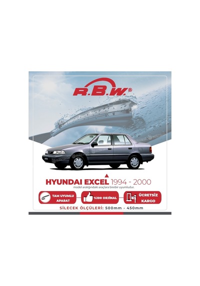 RBW Hyundai Excel 1994 - 2000 Ön Muz Silecek Takım
