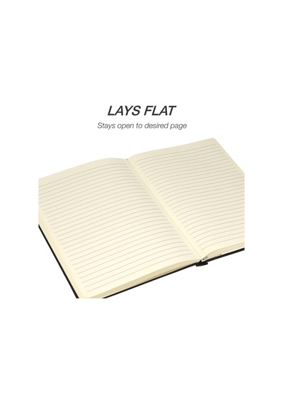 Büyük Ciltli Defter, 240 Çizgili Defter Sayfaları, Siyah, 7,5 X 10 İnç Çok Renkli