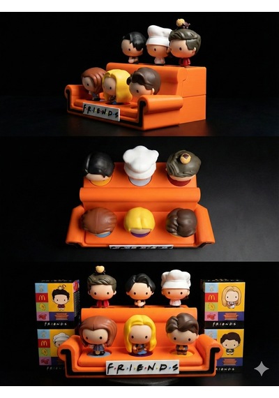Friends Koltuk Temalı Mini Figür Sergileme Standı (6 Figürlük, Sadece Stand)