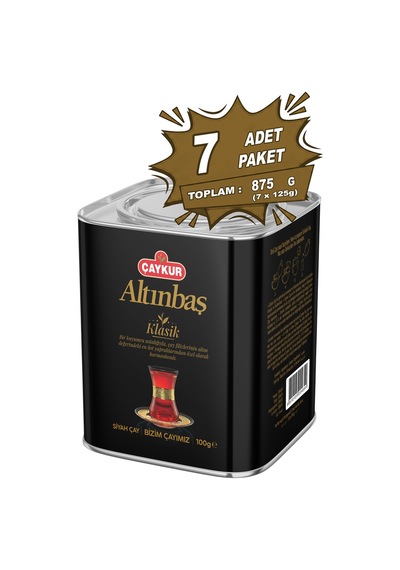 Altınbaş Çayı Teneke Kutu Sade 100 Gr. Yedili Paket