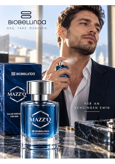Mazz Q Blue Erkek Parfüm Eau De Parfum Çekici Koku 50 Ml Aromatik