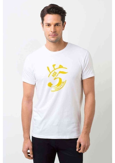 Aşk 5 Vakittir Baskılı Beyaz Erkek Tshirt