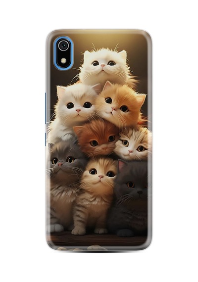 Xiaomi Redmi 7a Kılıf Boutique Baskılı Resimli Kedicikler Pcode -027
