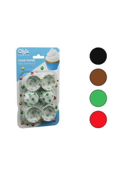 Qlux L-00301 Mini Yuvarlak Muffin Kek Kapsülü - Çap 4,5 Cm Derinlik 1,5 Cm Diğer